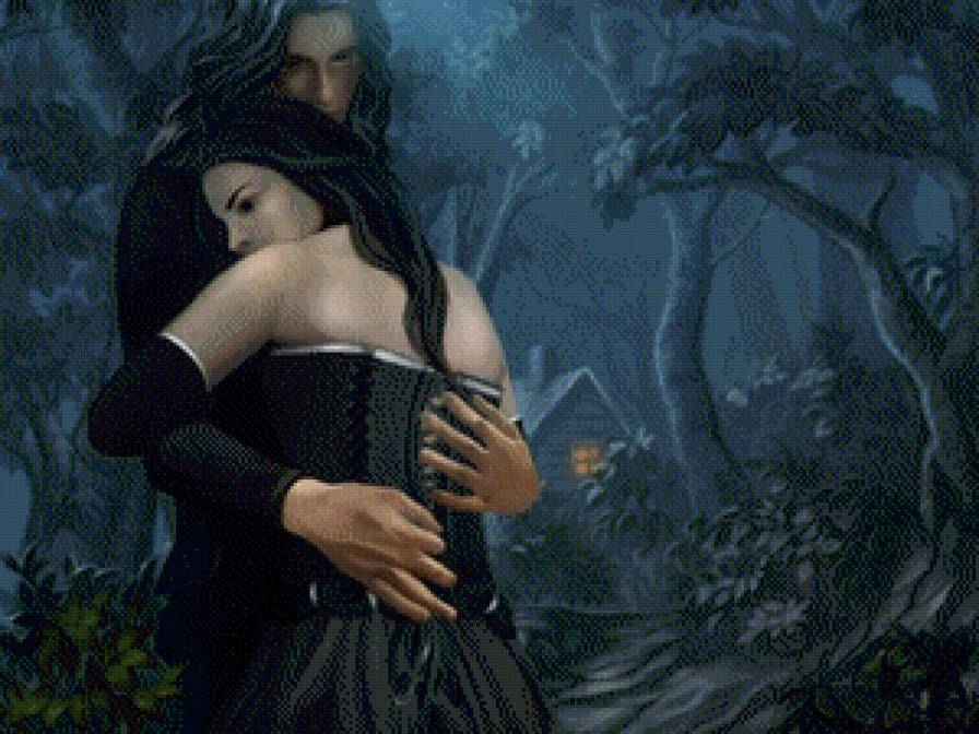 Обьятия - девушка, обьятия, мужчина, пара - предпросмотр