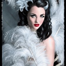 Схема вышивки «Девушка»