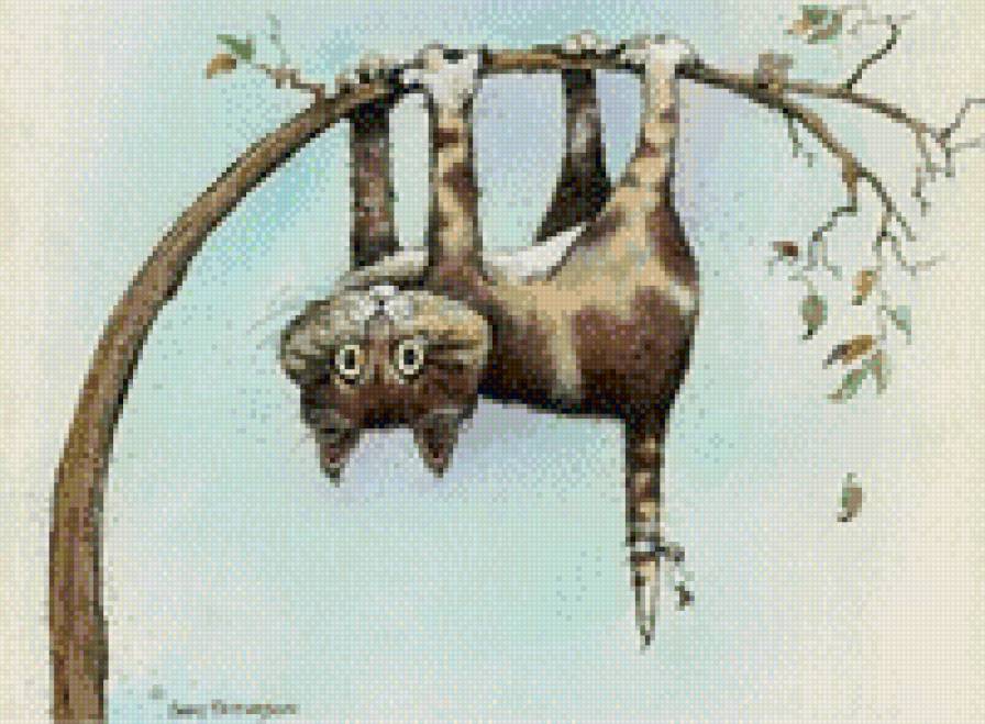 Кот на ветке - приколы, кот - предпросмотр