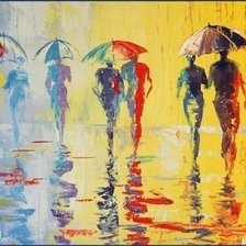 Схема вышивки «Дождь»