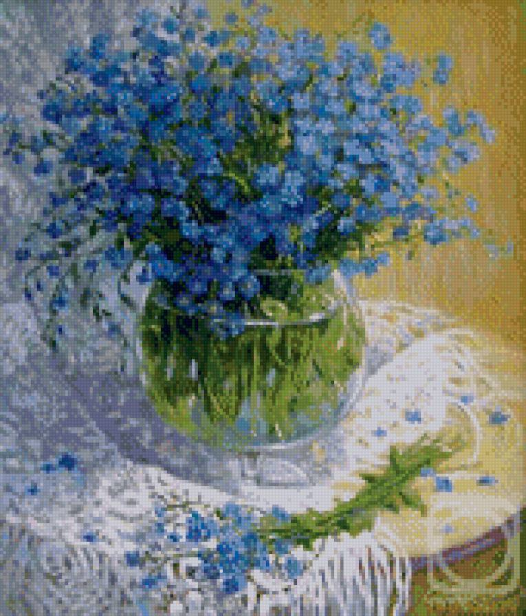 Незабудки - цветы, натюрморт - предпросмотр