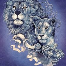 Схема вышивки «королевская чета»