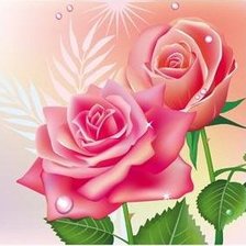 Схема вышивки «розы»