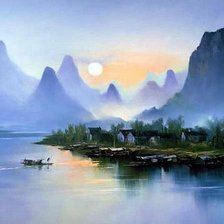 Схема вышивки «Художник Hong Leung»