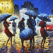 Схема вышивки «дождь»