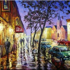 Схема вышивки «дождь»