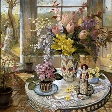 Схема вышивки «садовый домик»