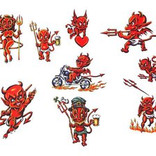 Схема вышивки «чёртики»