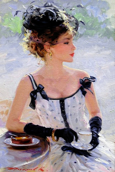 Кофе - кофе, девушка, париж, утро - оригинал