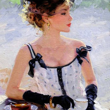 Схема вышивки «Кофе»