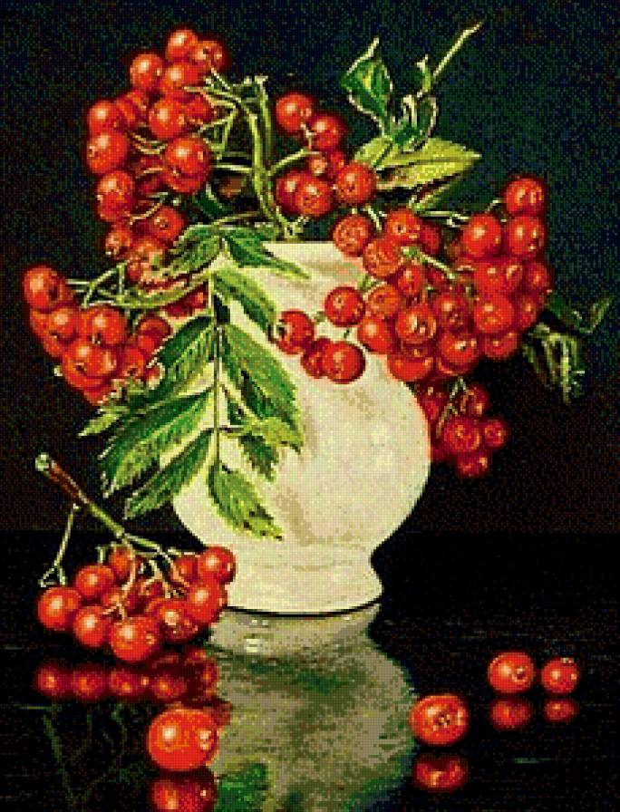 Рябиновый букет - букет, ягоды, рябина, осень - предпросмотр