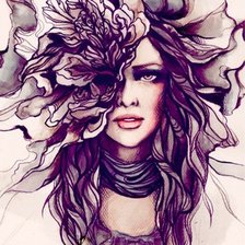 Схема вышивки «девушка»