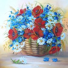 Схема вышивки «Полевые цветы»