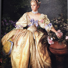 Схема вышивки «Дама»