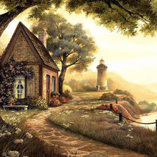 Схема вышивки «Домик смотрителя маяка»