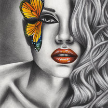 Схема вышивки «бабочки в моей голове»