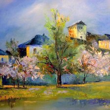 Схема вышивки «городской пейзаж»