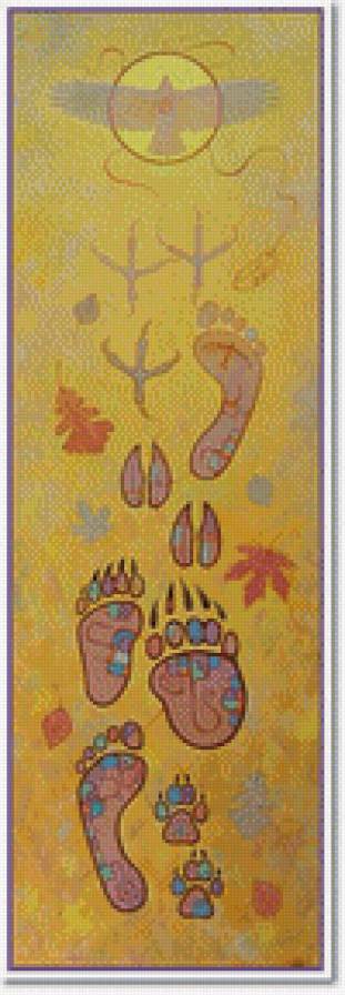 следы - след, зверь, тотем, селовек - предпросмотр