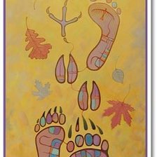 Схема вышивки «следы»