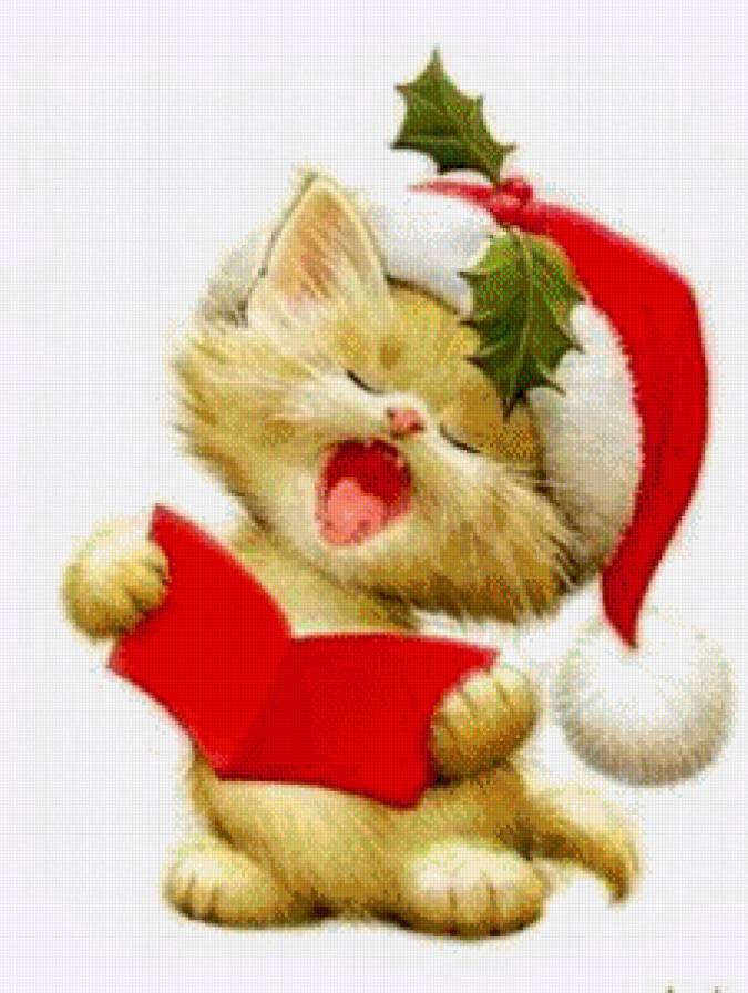 котёнок - котенок, рождество, колядки - предпросмотр