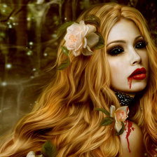 Схема вышивки «Девушка-вампир»