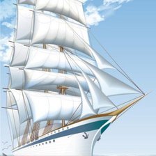 Схема вышивки «Парусник»