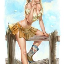 Схема вышивки «девушка»