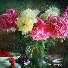 Схема вышивки «Серия "Цветы под дождем"»