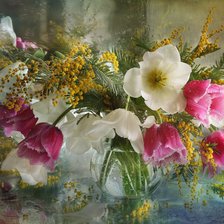 Схема вышивки «Серия "Цветы под дождем"»