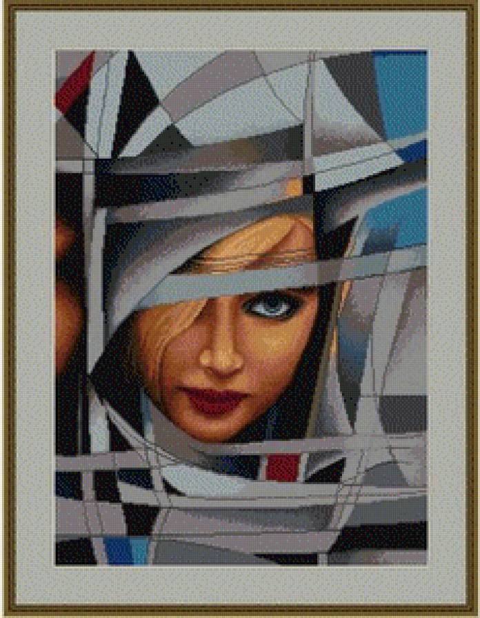 Абстракция - женщина, лицо, абстракция - предпросмотр