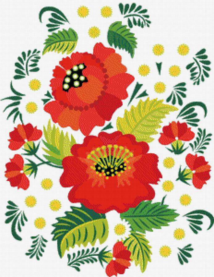 №444159 - салфетка, подушка, ягоды, орнамент, скатерть, роспись, цветы, узоры - предпросмотр