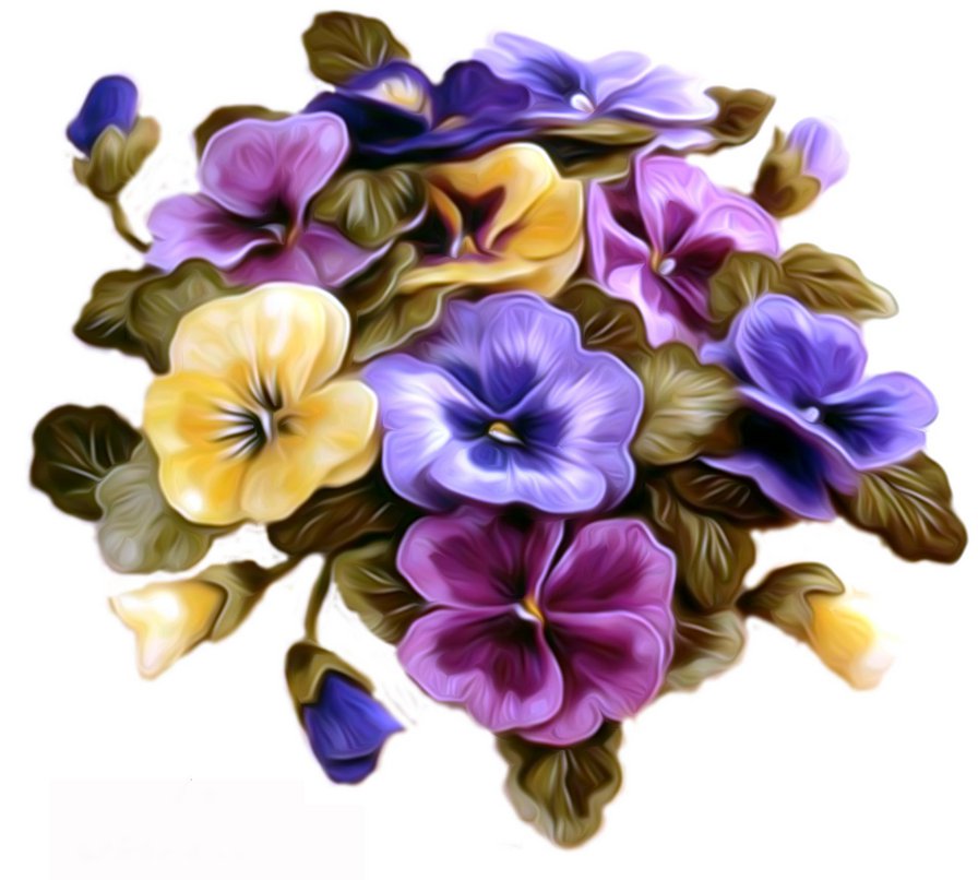 анютины глазки - цветы, фиалки - оригинал