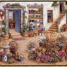 Схема вышивки «календарь-апрель»