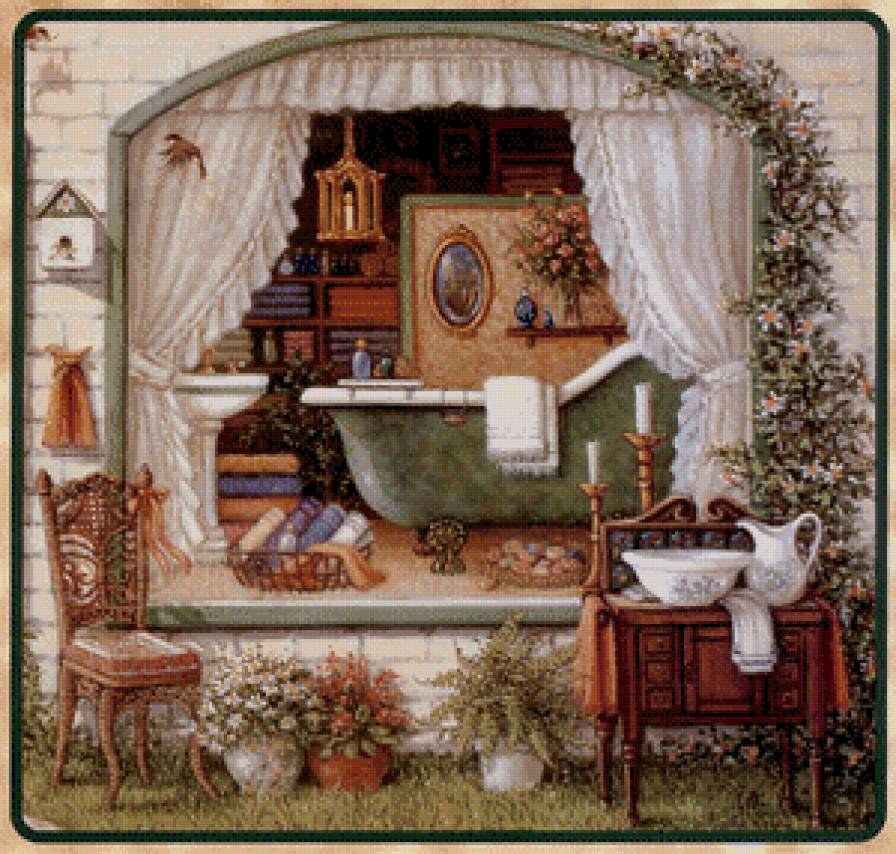 календарь-сентябрь - дворик, дом, календарь, дача - предпросмотр