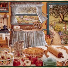 Схема вышивки «календарь-октябрь»