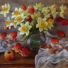 Схема вышивки «Тюльпаны»