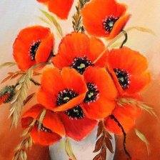 Схема вышивки «Маки»