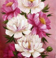 Схема вышивки «пионы»