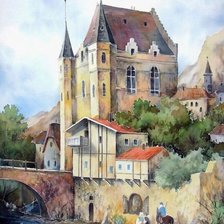 Схема вышивки «городской пейзаж»