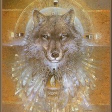 Схема вышивки «Волк»