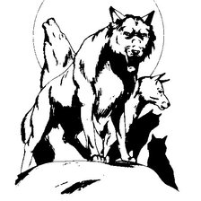 Схема вышивки «Волк»