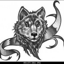 Схема вышивки «Волк»