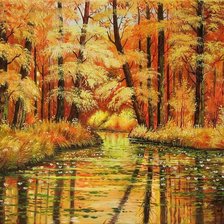 Схема вышивки «осень золотая»