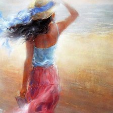 Схема вышивки «девушка»