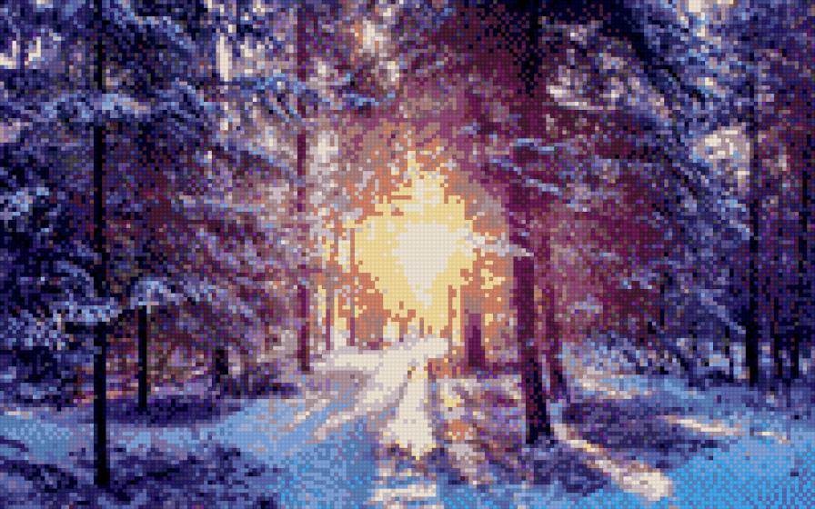 серия: зима - картина, пейзаж, зима - предпросмотр