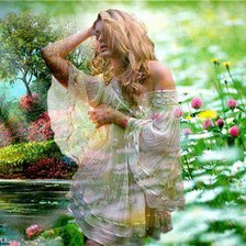 Схема вышивки «девушка»