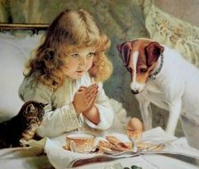 Схема вышивки «Молитва перед завтраком»