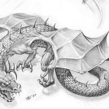 Схема вышивки «дракон»