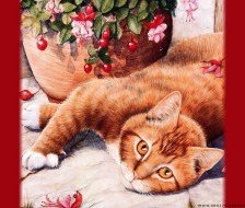 Схема вышивки «Котик»