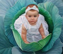 Схема вышивки «Находка в капусте»